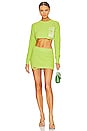 view 4 of 4 ALORA ミニスカート in Lime