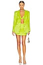 view 4 of 4 Sapo Silk Mini Skirt in Neon Lime