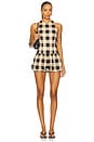 view 1 of 3 Katt Linen Romper in Gingham Large