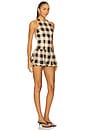 view 2 of 3 Katt Linen Romper in Gingham Large