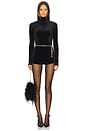 view 1 of 4 Victoria Velvet Romper in Black