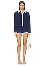 view 1 of 3 Silas Romper in Navy & Eggshell