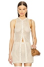 view 1 of 4 Tilli Crochet Vest in Linen Beige