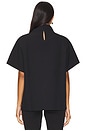 view 3 of 4 Keiko Heavy Crepe Shirt in Black