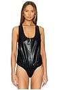 view 2 of 5 Nina Faux Leather Bodysuit in Black