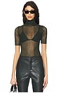 view 1 of 5 Paula Short Sleeve Sweater in Forest Green