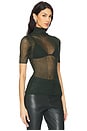 view 2 of 5 Paula Short Sleeve Sweater in Forest Green