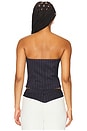 view 3 of 5 Bridgette Bustier Top in Navy Pinstripe