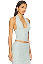 view 2 of 4 Bimini Mesh Halter Top in Frosted Sea