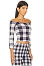 view 2 of 4 Vale Top in  Bold Navy Gingham
