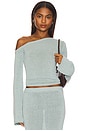 view 1 of 4 Alivia Knit Top in Frosted Sea