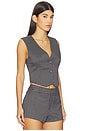 view 2 of 5 Tatiana Vest in Charcoal Houndstooth