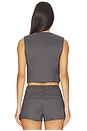 view 3 of 5 Tatiana Vest in Charcoal Houndstooth