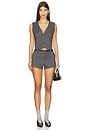 view 4 of 5 Tatiana Vest in Charcoal Houndstooth
