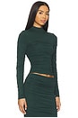 view 2 of 4 Dulcie Ruched Top in Evergreen