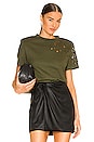 view 1 of 4 Caroline Tee in Army Green Distress