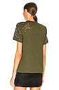 view 3 of 4 Caroline Tee in Army Green Distress