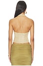 view 3 of 5 Minnie Metallic Knit Halter Top in Gold