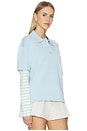 view 2 of 4 Emilee Top in Blue & Pastel Stripe
