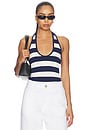 view 1 of 4 Danie Tank in Navy & Eggshell