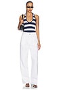 view 4 of 4 Danie Tank in Navy & Eggshell