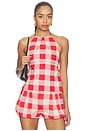 view 1 of 4 Deza Top in Geranium Gingham