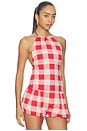 view 2 of 4 Deza Top in Geranium Gingham
