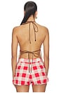 view 3 of 4 Deza Top in Geranium Gingham