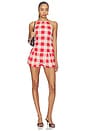 view 4 of 4 Deza Top in Geranium Gingham