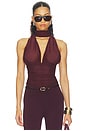 view 1 of 4 Lori Mesh Top in Bordeaux