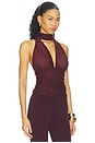 view 2 of 4 Lori Mesh Top in Bordeaux