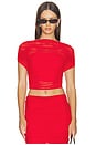 view 1 of 4 Marsh Mesh Top in Derby Red