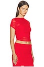 view 2 of 4 Marsh Mesh Top in Derby Red