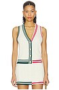 view 1 of 4 Pearson Vest in Eggshell Varsity