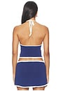 view 3 of 4 TOP EN MAILLE ZAVA in Mariner Blue & White
