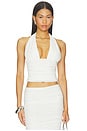 view 1 of 4 Bimini Mesh Halter Top in Eggshell