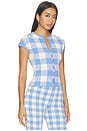 view 2 of 4 Sorel Top in Coastal Blue Gingham