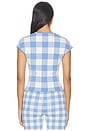 view 3 of 4 Sorel Top in Coastal Blue Gingham