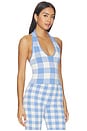 view 2 of 4 Dumont Top in Coastal Blue Gingham