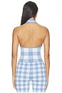 view 3 of 4 Dumont Top in Coastal Blue Gingham