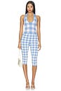 view 4 of 4 Dumont Top in Coastal Blue Gingham
