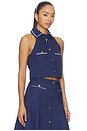 view 2 of 4 Yumi Poplin Top in Admiral Blue