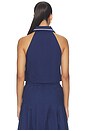 view 3 of 4 Yumi Poplin Top in Admiral Blue
