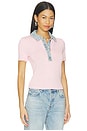 view 2 of 4 TOP EN MAILLE ERIKA  in Petal Pink & Costline