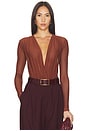 view 1 of 5 Agnes Mesh Bodysuit in Copper Clay