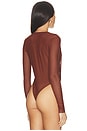view 4 of 5 Agnes Mesh Bodysuit in Copper Clay