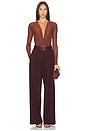 view 5 of 5 Agnes Mesh Bodysuit in Copper Clay