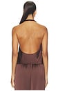 view 4 of 5 Lovella Satin Top in Burnt Clove