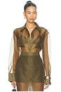view 1 of 4 Estella Silk Top in Olivewood