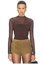 view 1 of 4 Leigh Mesh Top in Espresso